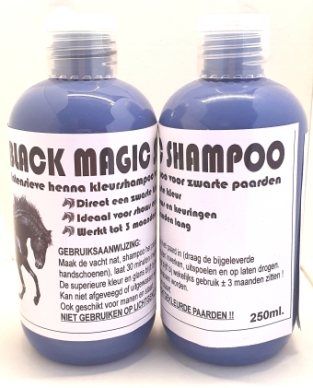 Black Magic Shampoo 250ml.  Immediately a black coat.