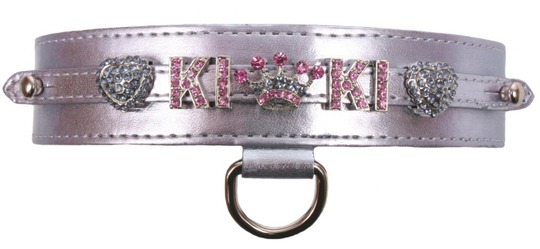 Halsband B. 28-35cm. Lavendel Metallic