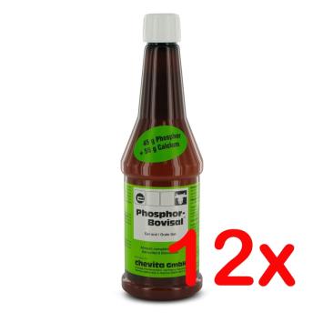 Amos Phosphor-Bovisal 500 ml. -- High calcium and phosphorus levels for supporting dairy cattle after calving.