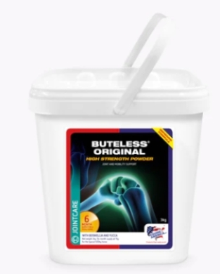 Equine America ButeLess Original High Strength Powder.   Ondersteunt de mobiliteit en het gewrichts- en spiercomfort bij alle paarden en pony's.