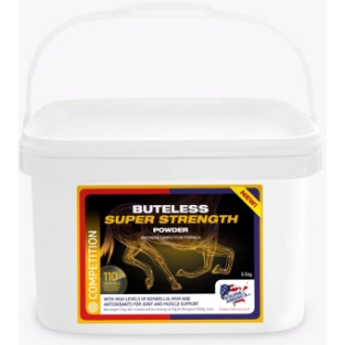 Equine America Buteless Super Strength Powder.   Le complément ultime pour le confort articulaire et musculaire des chevaux et poneys de performance, ou des chevaux plus âgés pour aider à maintenir la mobilité.