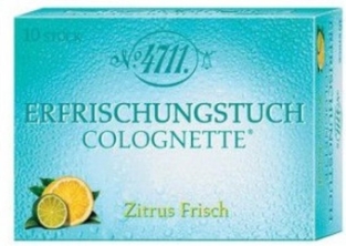 4711 Colognettes Lemon Erfrischungstücher. Separat verpackt, herrliche frische für unterwegs.