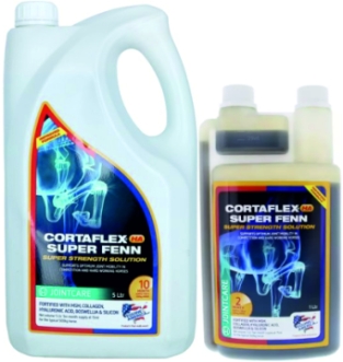 Equine America Cortaflex HA Super Fenn Super Strenght Solution.   Potente supporto congiunto per cavalli da prestazione, da corsa e da competizione o cavalli più anziani e usurati.