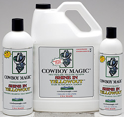 Cowboy Magic Yellowout Shampoo. Enlève les taches jaunes et donne un éclat au blanc.
