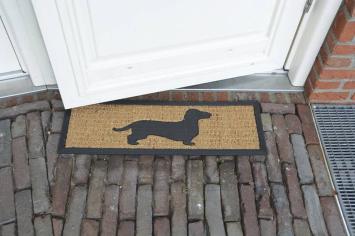 Dachshund Doormat 75x25x1cm.   Doormat with your best long friend