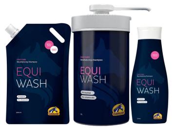 Cavalor Equi Wash. --- Das ideale Shampoo, um Ihrem Pferd eine schöne Dusche zu gönnen. Die pH-neutrale Formel ist sanft zur Haut, aber gnadenlos zum Schmutz.
