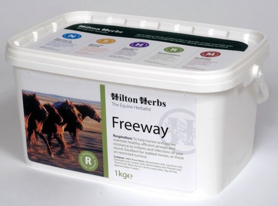 Hilton Herbs Freeway. Hierbas para una respiración eficiente del caballo.