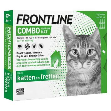 Frontline Combo Chats et Furets -- Spot On liquide contre les puces, les tiques et les poux piqueurs chez les chats.