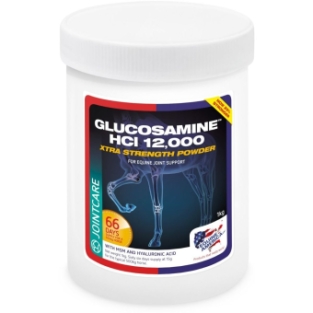 Equine America Glucosamine HCI 12000.    Complément de mobilité et d'articulations d'un excellent rapport qualité-prix pour tous les chevaux et poneys.