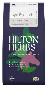 Hilton Herbs Bye Bye Itch. --- Mezcla de hierbas para ayudar a combatir la picazón de temporada en todos los equinos.
