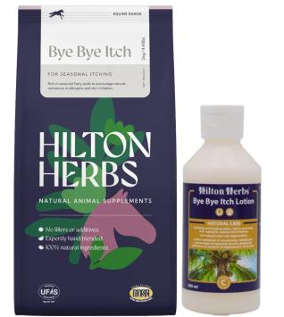Hilton Herbs Bye Bye Itch SET. --- Para ayudar a combatir la picazón de temporada en todos los equinos.
