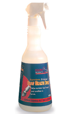 Hoof Health spray 600 ml. Aérosol spécial des soins pour les sabots des chevaux.