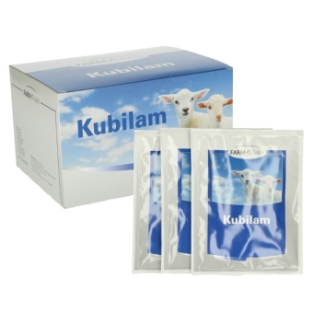 Farm-O-San Kubilam 20gr.   Polvo hidrosoluble para complementar o sustituir el calostro de los corderos.