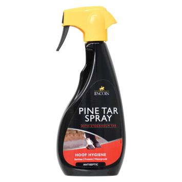 Lincoln Pine tar spray 500 ml. Idéal pour maintenir le bon état de santé du sabot.