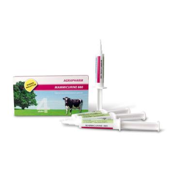 Agrapharm Mammicurine 880.   To combat Mastitis without waiting time for meat and milk.