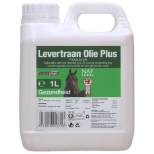 NAF Cod Liver Oil Plus. Very suitable for addition to the feed of young and old horses.