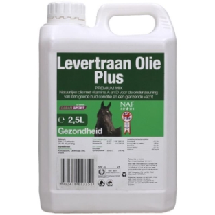 NAF Cod Liver Oil Plus. Very suitable for addition to the feed of young and old horses.