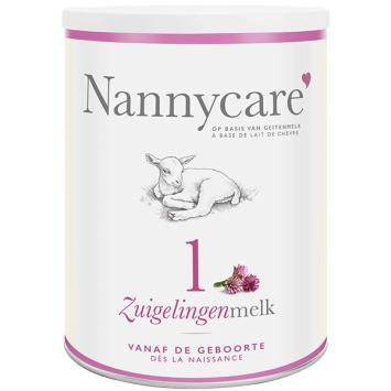 Nannycare Zuigelingenmelk Geitenmelk. Lichter verteerbaar, voor baby's vanaf de geboorte.