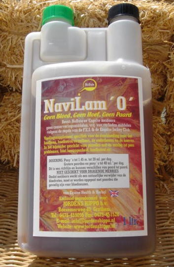 Navilam.  Contre la forbure et la maladie naviculaire et pour maintenir le condition du laminae.