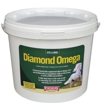 Equimins Diamond Omega.    Un ricco supplemento di Omega 3 per i cavalli.