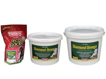 Equimins Diamond Omega.     Omega 3 supplément pour chevaux.