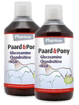 Pharmox Cavallo et Pony Glucosamine 2x 1ltr. --- Sciroppo al gusto di mela con Glucosamina, Condroitina e MSM.