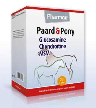Pharmox Cavallo et Pony Glucosamine 2x 1ltr. --- Sciroppo al gusto di mela con Glucosamina, Condroitina e MSM.