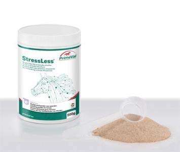 Primeval Stressless Poudre CHEVAUX 500gr. --- Un supplément naturel calmant qui aide les chevaux nerveux, hyperactifs et tendus à se détendre dans des situations stressantes.