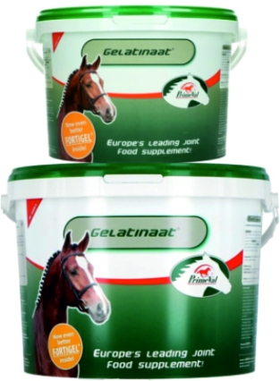 Primeval Gelatinaat HORSE.   Promotes lubrication of the joints, ensures healthy and resilient cartilage.