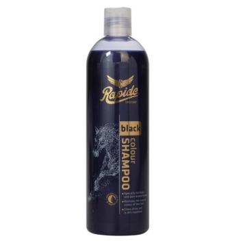 Rapide Black Horse Shampoo 500ml. --- Specialmente per cavalli neri e marrone scuro. Per una pulizia ottimale e per migliorare il colore del mantello, della criniera e della coda.