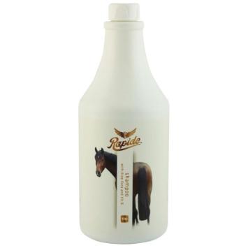 Champú Rapide 1Ltr. --- El valor PH se adapta a la acidez de la piel del caballo, seguro para la flora cutánea natural de la capa protectora de su caballo.
