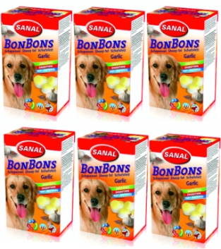 Sanal Bombones Grasa Oveja 150gr. En algas o ajo, para un pelaje brillante.