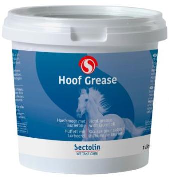Sectolin Hoof Grease Hoefsmeer. -- Traditionele hoefsmeer met vaseline en laurier. in zwart, blank en groen.