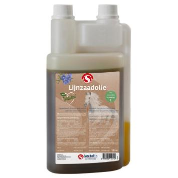 Sectolin L'huile de lin.   Pour un bon équilibre en acides gras oméga-3 et oméga-6, en 1 litre, 2,5 litres et 5 litres.