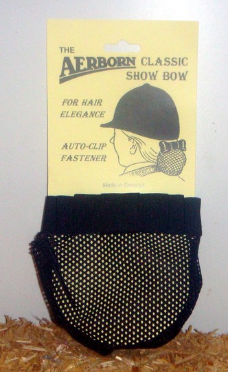 Englischer Showbow Schwarz. Eine attraktive Alternative zum altmodischen Haarnetz.