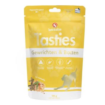 Sectolin Tasties Joints & Bones 125gr. --- Highly palatable functional rewards with glucosamine, collagen and boswellia for dogs' joints and bones.