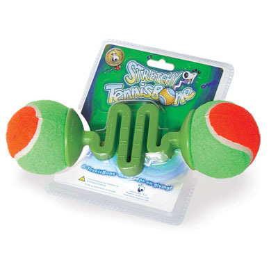Stretchy Tennisbone. Spaßhaftes Ball Spielzeug für Hunde.