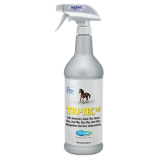 Farnam Tri-Tec 14.     Langanhaltender Insektenschutz, schützt Ihr Pferd vor sechs Arten beißender und lästiger Fliegen sowie Mücken und Hornissen.