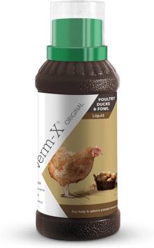 Verm-X LÍQUIDO Aves de Coral. Antiparasitario natural para las aves de corral, patos y gallinas.