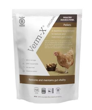 Verm-X Pluimvee KORREL. --- Natuurlijke ontwormer voor pluimvee, eenden en hoenderen.