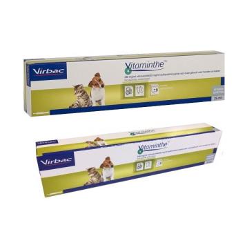 Virbac Vitaminthe Cane e Gatto. 25ml. --- Pasta antielmintica ad ampio spettro, efficace contro vermi tondi, tricocefali, anchilostomi e tenie nel cane e nel gatto.