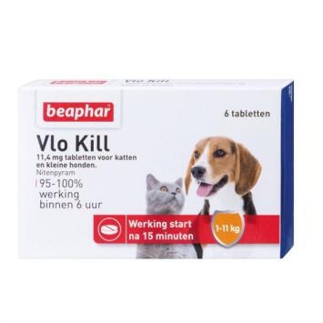 Beaphar Vlo Kill+ / Mata pulgas 6 tabletas